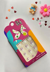 Children False Nails with Black And Purple stripes