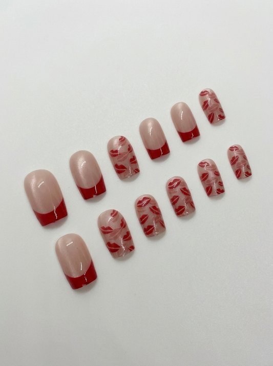 Scarlet Kisses Press-On Nails With Application Kit