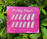 Pink Ombre & Rhinestone Accents Press-on Nails With Application Kit