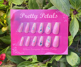 Decorative Accents Pink Press-on Artificial Nails With Application Kit.