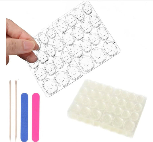 Application Kit Bundle (Pack of 5 Nail sheets, 2 mini buffer, 2 sticks and 2 Alcohol swab)